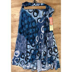 NWT Jams World Hoopla Skirt Women's L Beach Colorful Floral Hawaiian Wrap Sarong